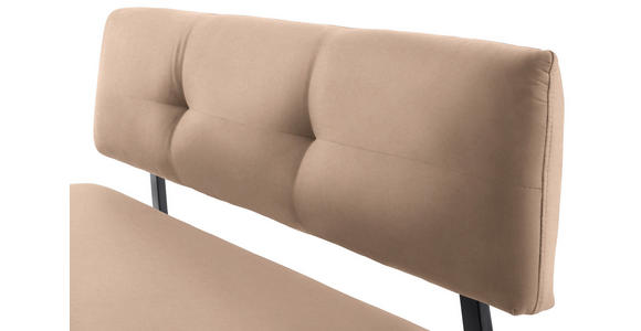 SITZBANK 180/86/60 cm in Schwarz, Beige - Beige/Schwarz, MODERN, Textil/Metall (180/86/60cm) - Cantus