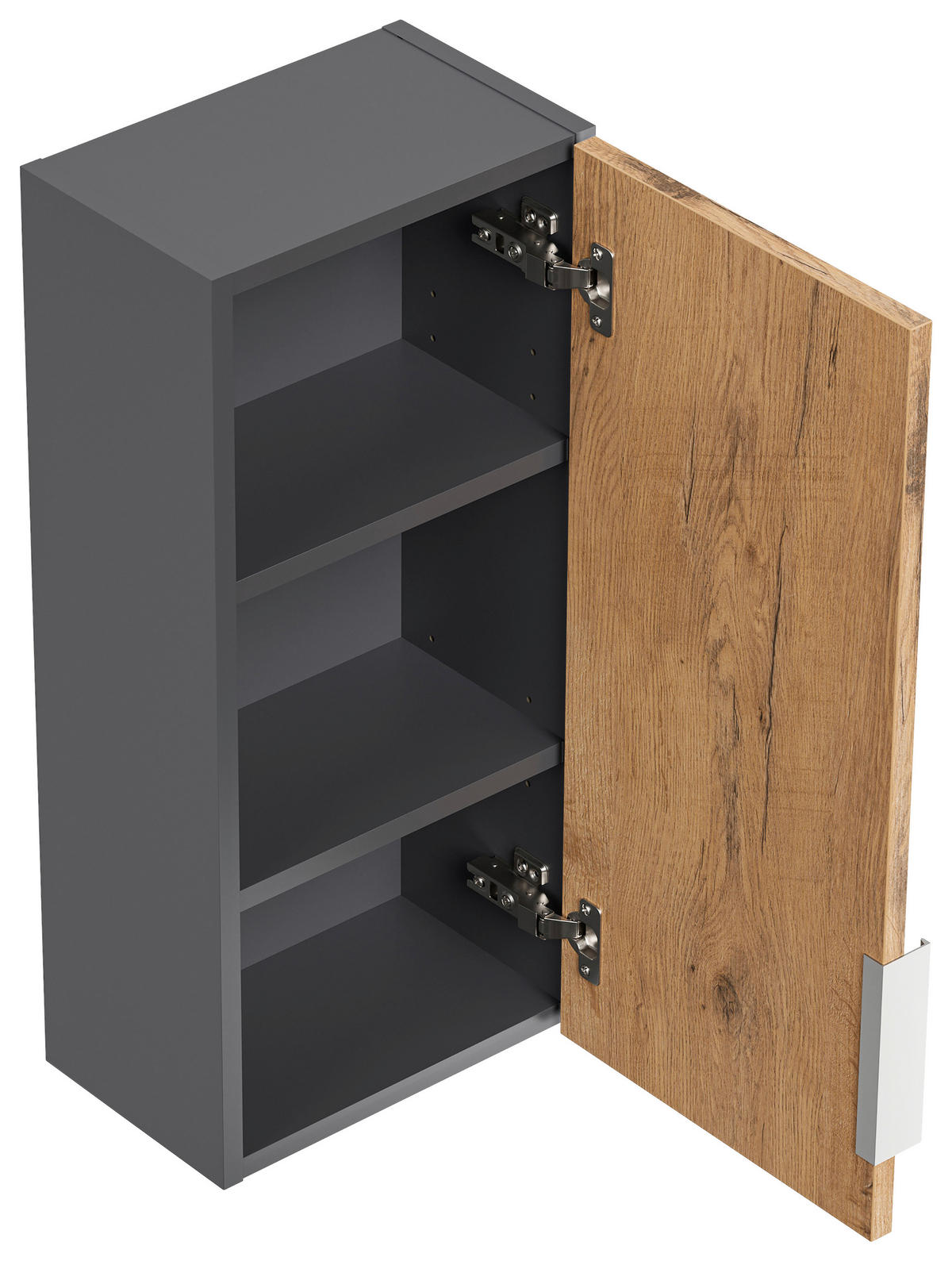 WASCHTISCHKOMBI 59,5 cm  - Eichefarben/Graphitfarben, Basics, Holzwerkstoff/Stein (59,5cm) - MID.YOU