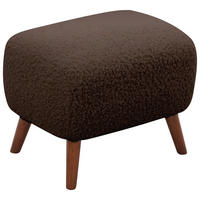 HOCKER in Holz, Metall, Textil Braun  - Kastanienfarben/Braun, Design, Holz/Textil (52/40/40cm) - Livetastic