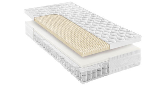 TASCHENFEDERKERNMATRATZE 90/200 cm Höhe ca. 23 cm  - Weiß, Basics, Textil (90/200cm) - Novel