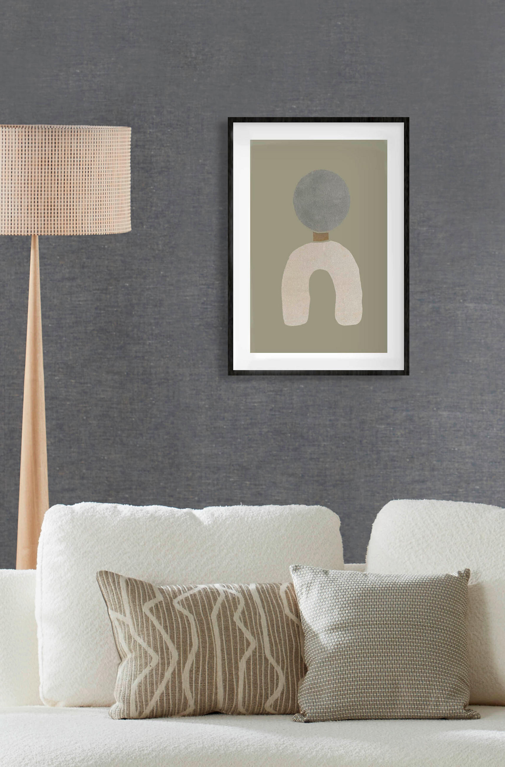 BILD Abstraktes  - Beige/Schwarz, Basics, Holz/Kunststoff (50/70/10cm)