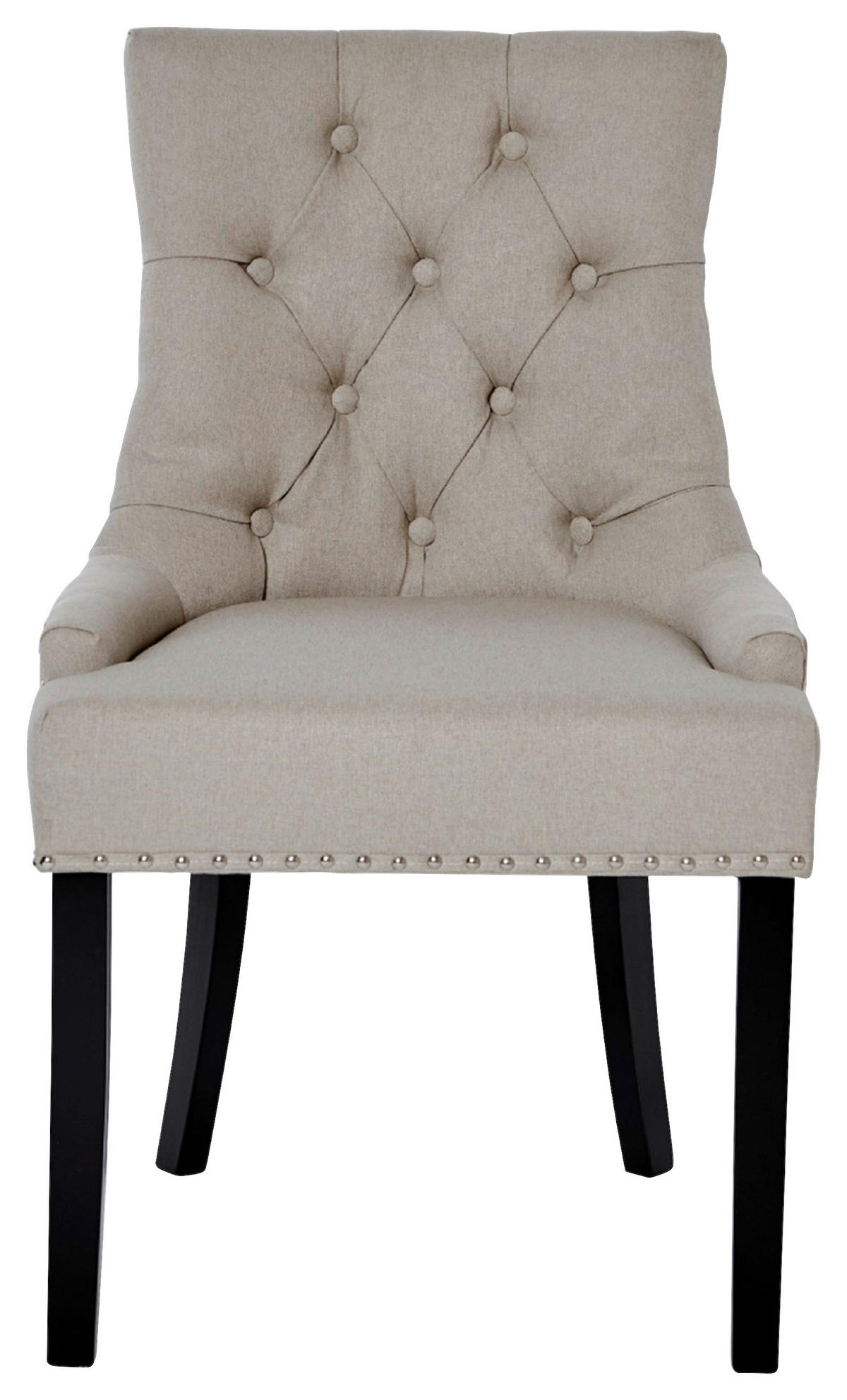 STUHL  in Webstoff  - Beige/Schwarz, Modern, Holz/Textil (56/62,5/91cm) - Livetastic