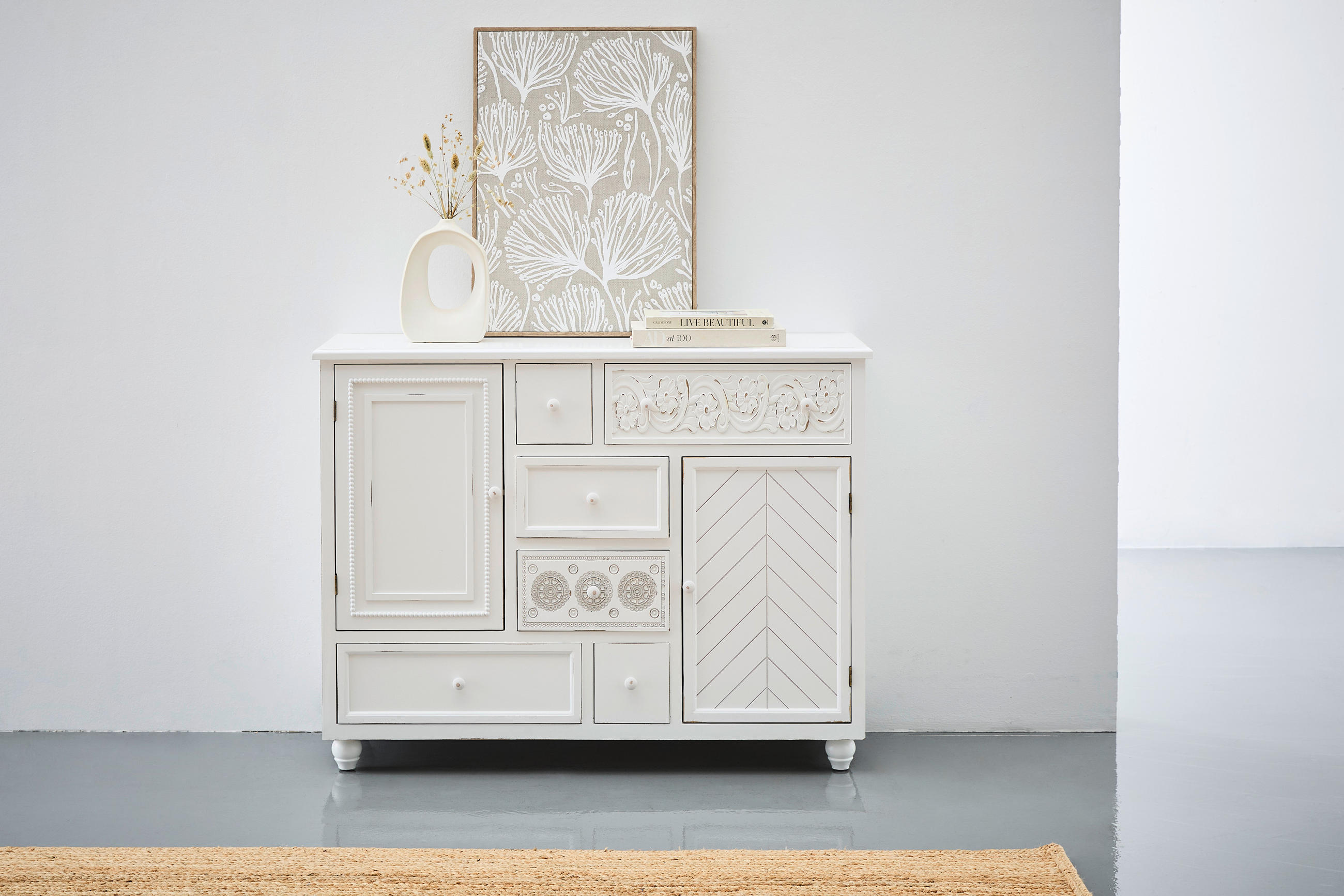 SIDEBOARD  in 123/95/39,5 cm  - Weiß, ROMANTIK / LANDHAUS, Holz/Holzwerkstoff (123/95/39,5cm) - Landscape
