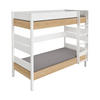 ETAGENBETT - Eichefarben/Weiß, Basics, Holz/Holzwerkstoff (90/200cm) - Paidi