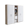 AKTENSCHRANK Sonoma Eiche, Weiß Hochglanz  - Weiß Hochglanz/Sonoma Eiche, MODERN, Holzwerkstoff (212,9/185,6/33cm) - MID.YOU