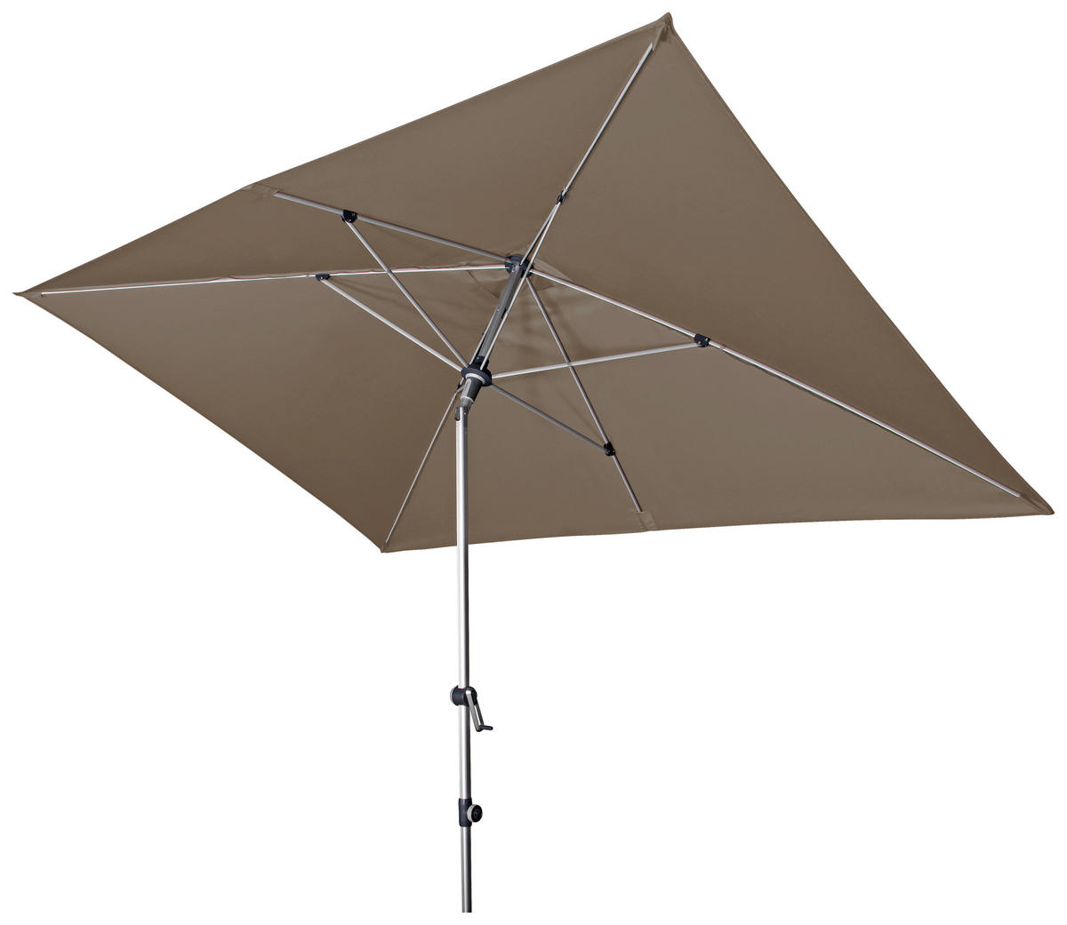SONNENSCHIRM 300x200 cm Greige  - Greige/Alufarben, KONVENTIONELL, Textil/Metall (300/200cm) - Doppler