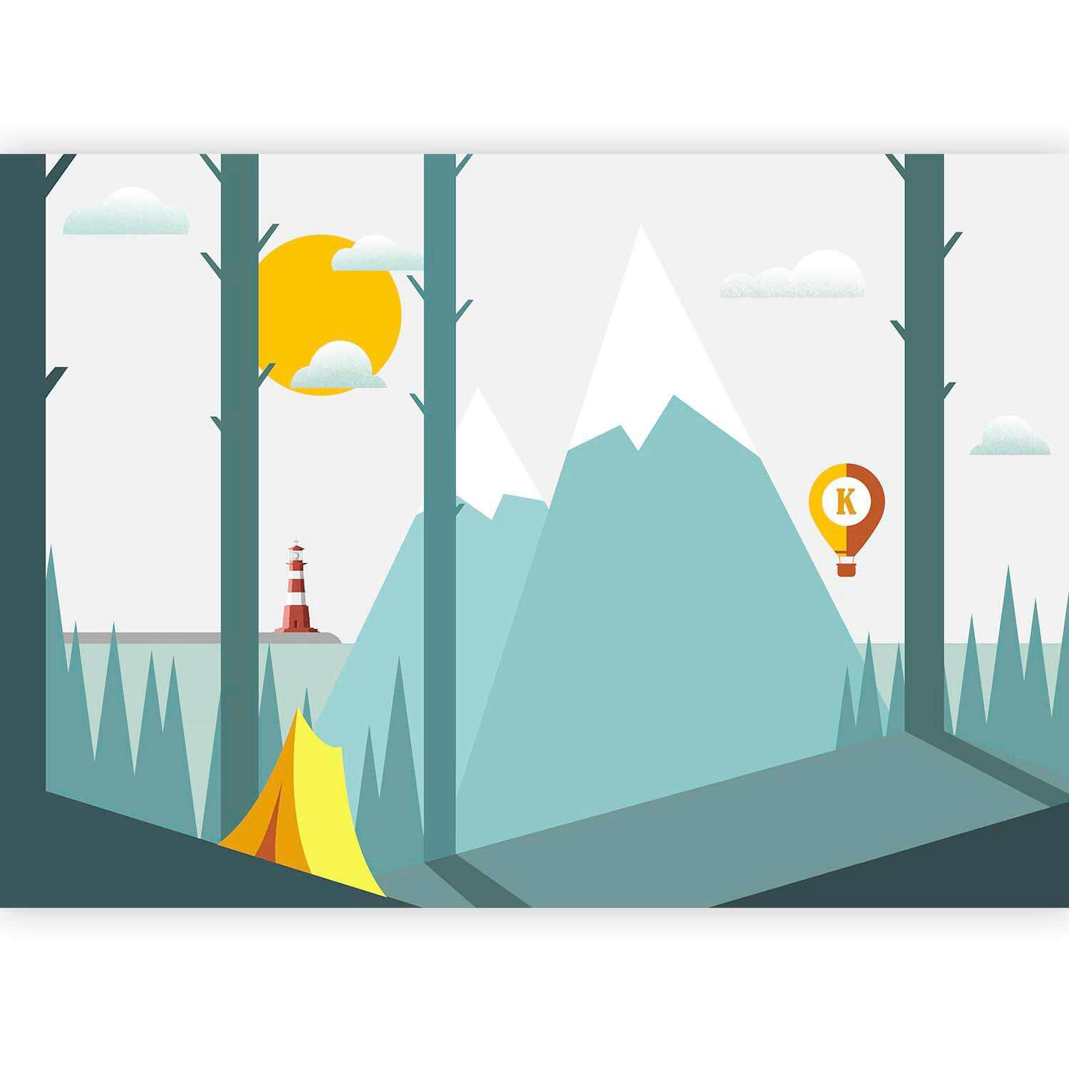 FOTOTAPETE  - Blau/Weiß, LIFESTYLE, Textil (250/175cm) - artgeist