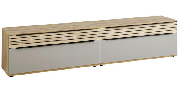 LOWBOARD Grau, Buchefarben  240/54/45 cm  - Buchefarben/Schwarz, KONVENTIONELL, Holzwerkstoff/Kunststoff (240/54/45cm) - Venda