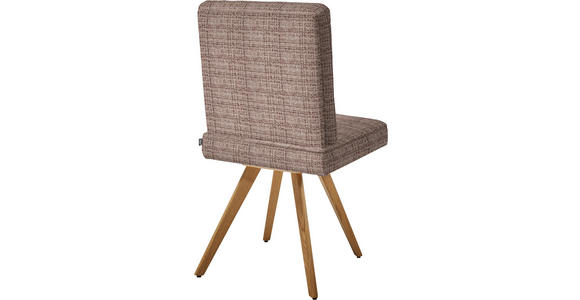 STUHL  in Flachgewebe Holz, Textil  - Eichefarben/Braun, Design, Holz/Textil (46/94/58cm) - Dieter Knoll