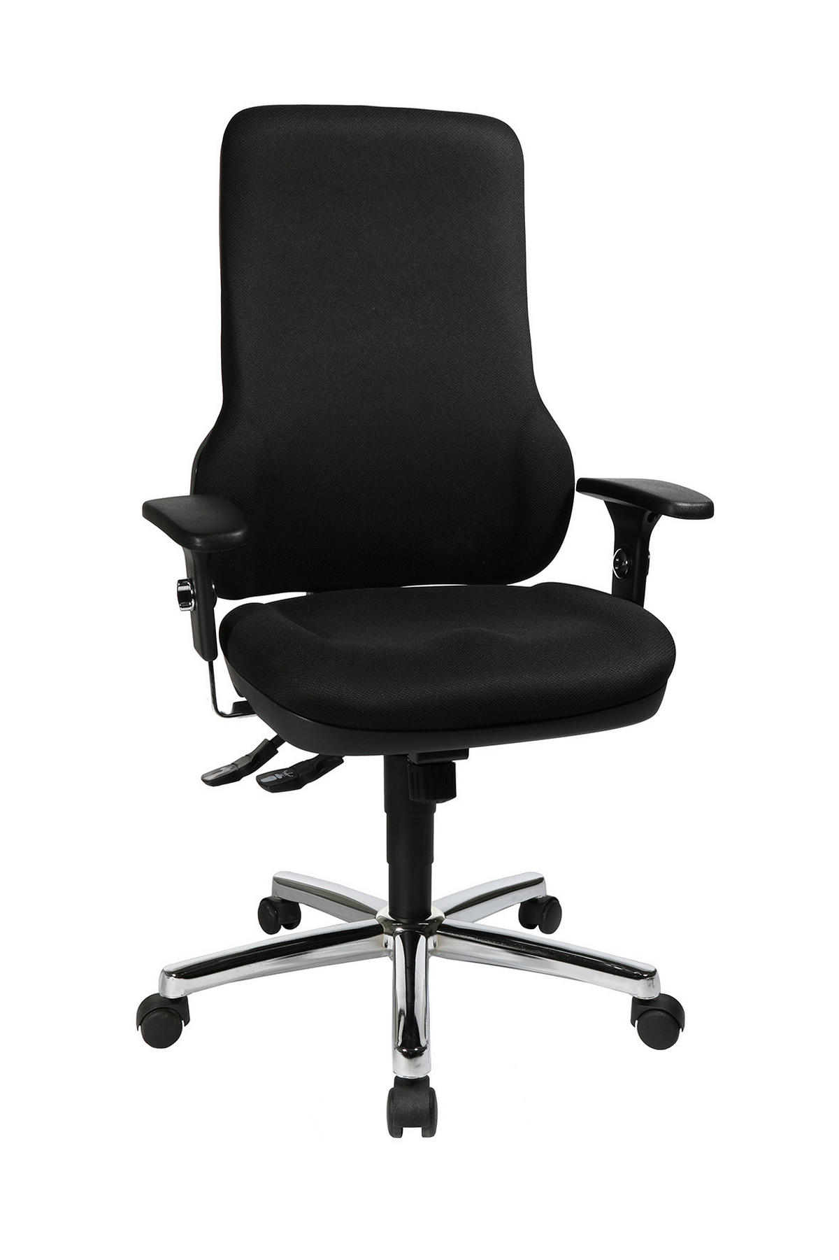 DREHSTUHL Webstoff Schwarz  - Schwarz, KONVENTIONELL, Kunststoff/Textil (80/121/60cm)