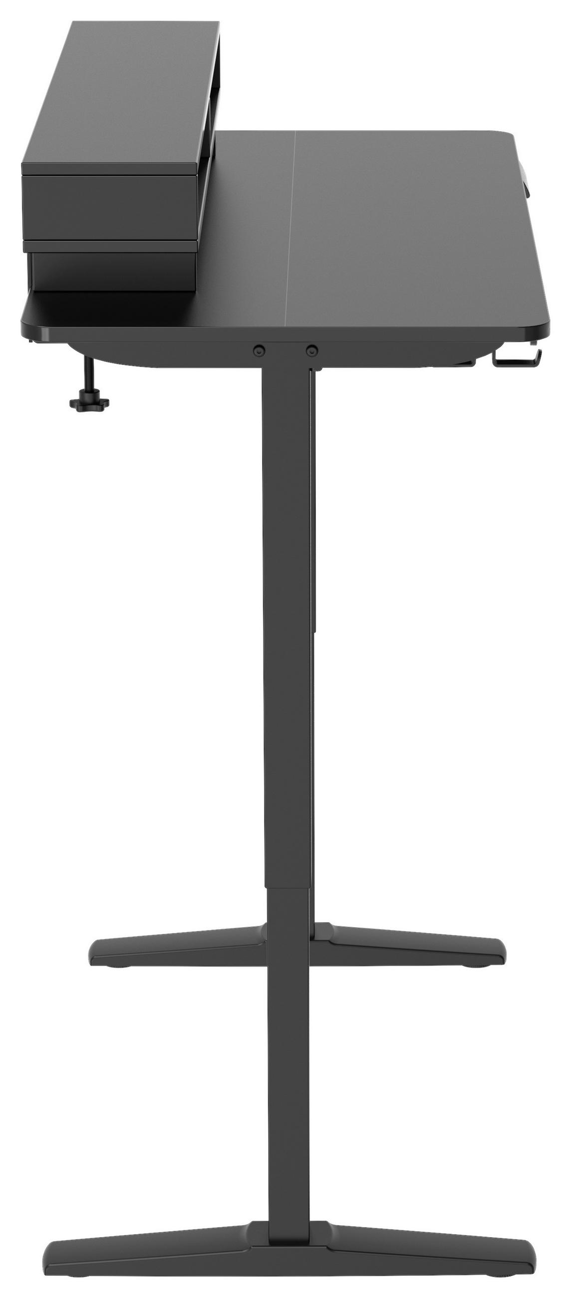 SCHREIBTISCH  in Schwarz  - Schwarz, MODERN, Holzwerkstoff/Kunststoff (120/75/120/60cm) - MID.YOU