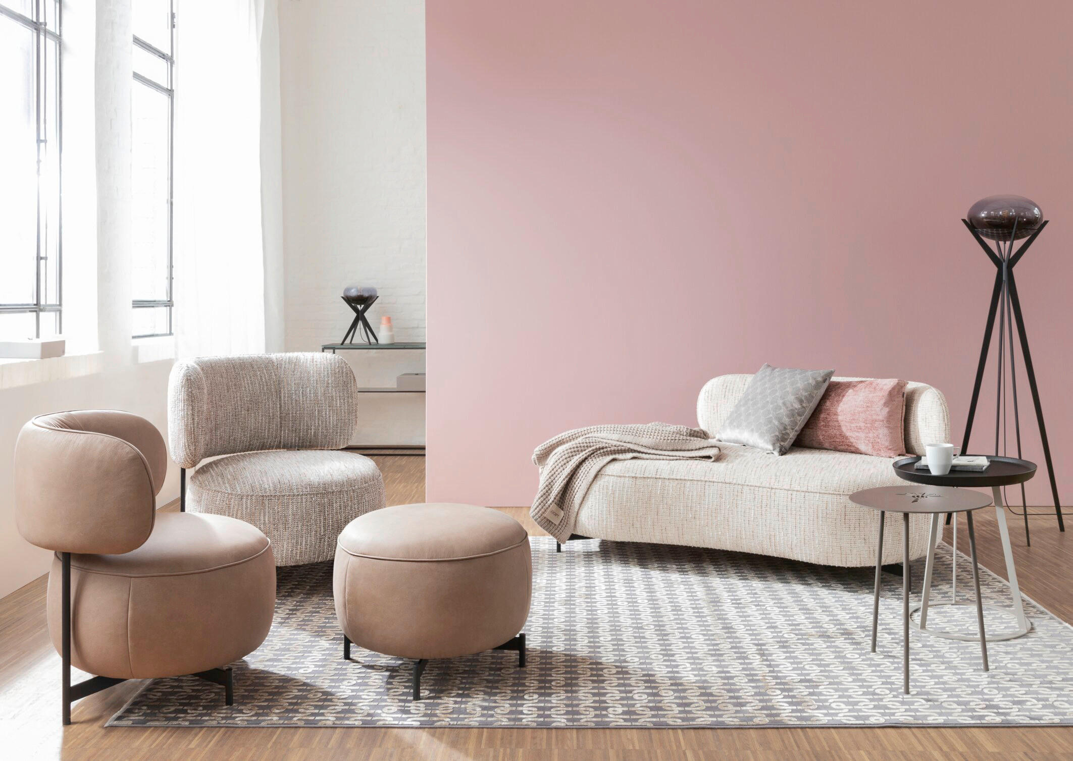 KISSEN 40/60 cm  - Hellrosa, Basics, Textil (40/60cm) - Joop!