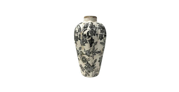 VASE 29.5 cm  - Schwarz/Weiß, Trend, Keramik (17/29,5cm) - Ambia Home