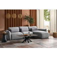 ECKSOFA  in Chenille Hellgrau  340/190 cm  - Taupe/Hellgrau, Design, Kunststoff/Textil (340/190cm) - Belluti