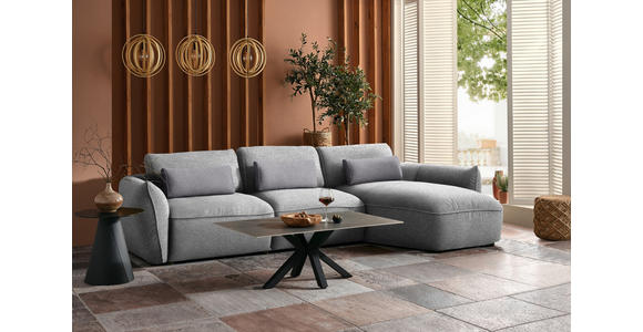 ECKSOFA  in Chenille Hellgrau  340/190 cm  - Taupe/Hellgrau, Design, Kunststoff/Textil (340/190cm) - Belluti