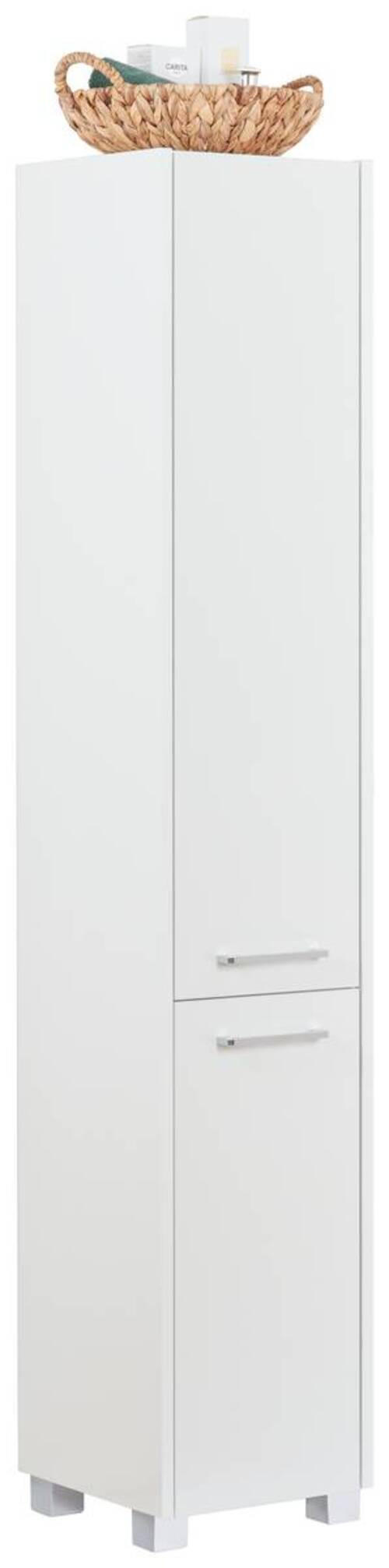HOCHSCHRANK 30,2/164,5/33 cm  - Chromfarben/Weiß, KONVENTIONELL, Holzwerkstoff/Metall (30,2/164,5/33cm) - Stylife