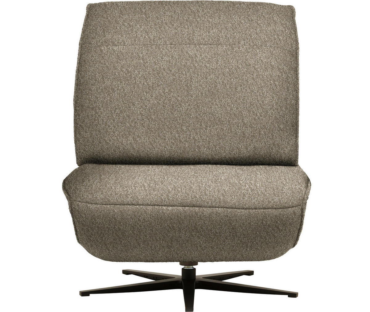 SESSEL Flachgewebe, Mikrofaser Hellbraun  - Hellbraun/Schwarz, Design, Textil/Metall (84/65/91cm) - Koinor