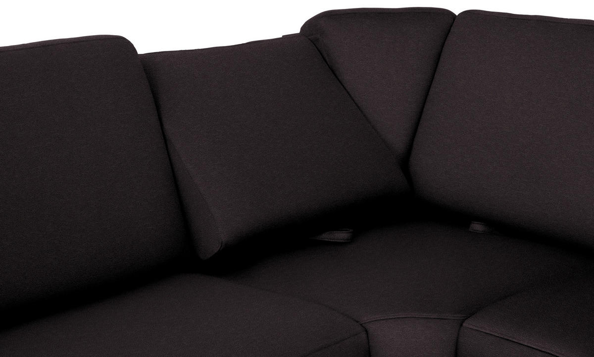 WOHNLANDSCHAFT in Flachgewebe Anthrazit  - Chromfarben/Anthrazit, KONVENTIONELL, Textil/Metall (240/336/163cm) - Beldomo System