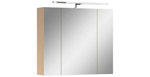 SPIEGELSCHRANK 76/71/18 cm - Eichefarben, MODERN, Glas/Holzwerkstoff (76/71/18cm) - Xora