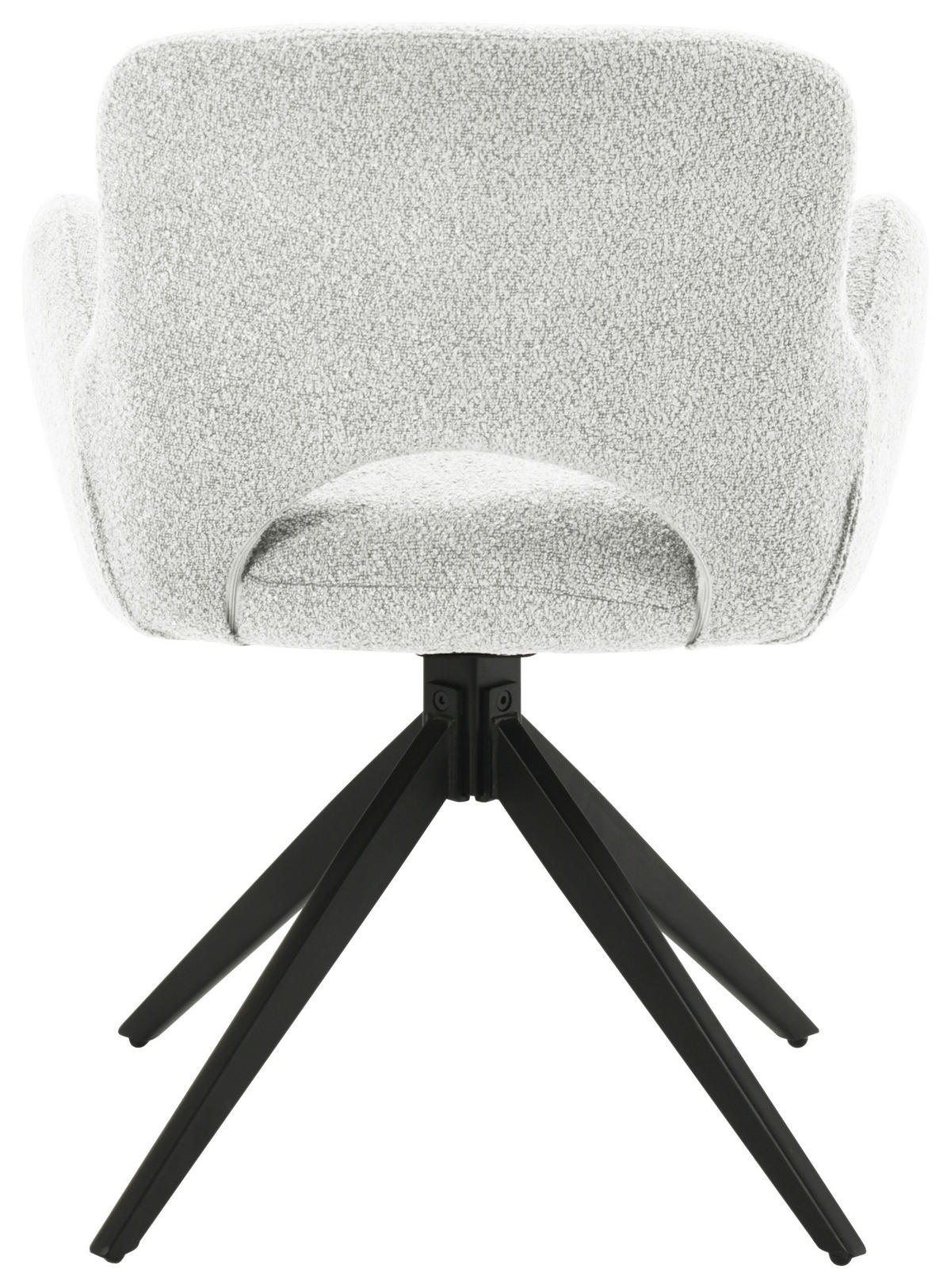 ARMLEHNSTUHL  in Eisen Bouclé  - Schwarz/Grau, LIFESTYLE, Holz/Textil (63/83/61cm) - MID.YOU