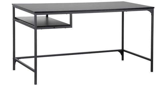 SCHREIBTISCH 140/70/75 cm  in Schwarz  - Schwarz, Design, Holzwerkstoff/Metall (140/70/75cm) - Carryhome