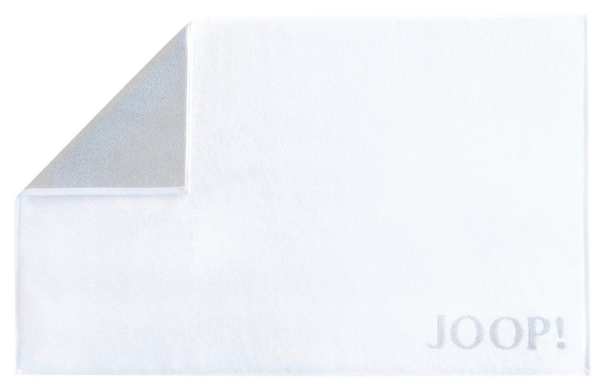 BADEMATTE 50/80 cm Weiß, Hellgrau  - Hellgrau/Weiß, Basics, Textil (50/80cm) - Joop!