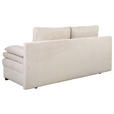 SCHLAFSOFA  mit Liegefunktion, Schlafen auf Sitzhöhe, Rücken echt Struktur Beige  - Beige/Schwarz, KONVENTIONELL, Kunststoff/Textil (195/93/83cm) - Carryhome