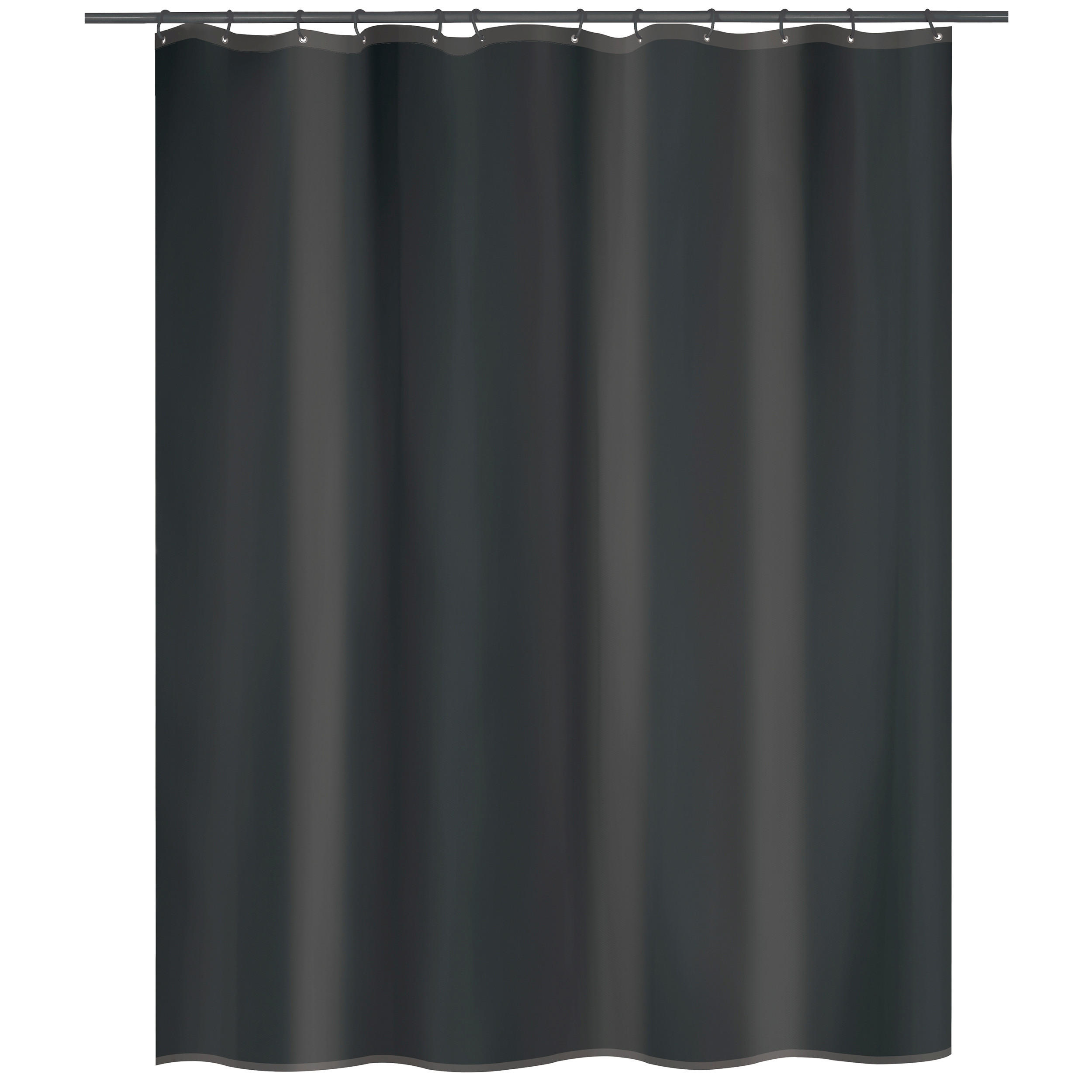 DUSCHVORHANG 120/200 cm  - Schwarz, Basics, Textil (120/200cm) - MSV