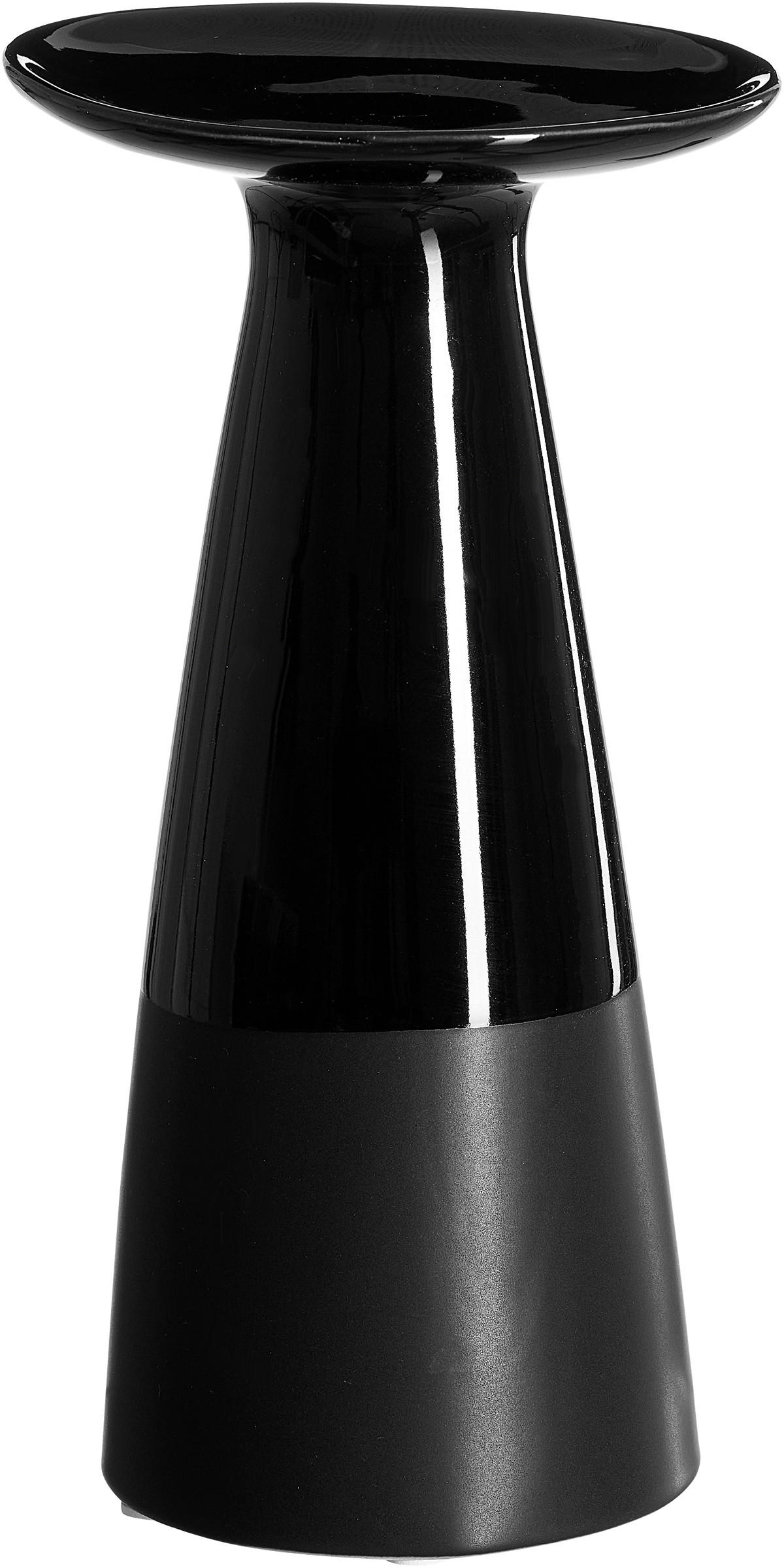 KERZENHALTER - Schwarz, Basics, Keramik (11,5/11,5/22,5cm) - Ritzenhoff Breker