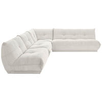 ECKSOFA in Cord Weiss  - Weiss, Trend, Textil (315/285cm) - Livetastic