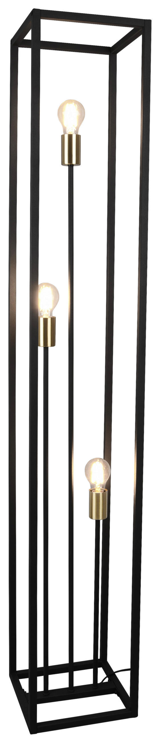 STEHLEUCHTE - Schwarz, Design, Metall (25/153cm) - P & B