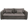 SCHLAFSOFA Mikrovelours Braun  - Schwarz/Braun, KONVENTIONELL, Kunststoff/Textil (237/94/117cm) - MID.YOU