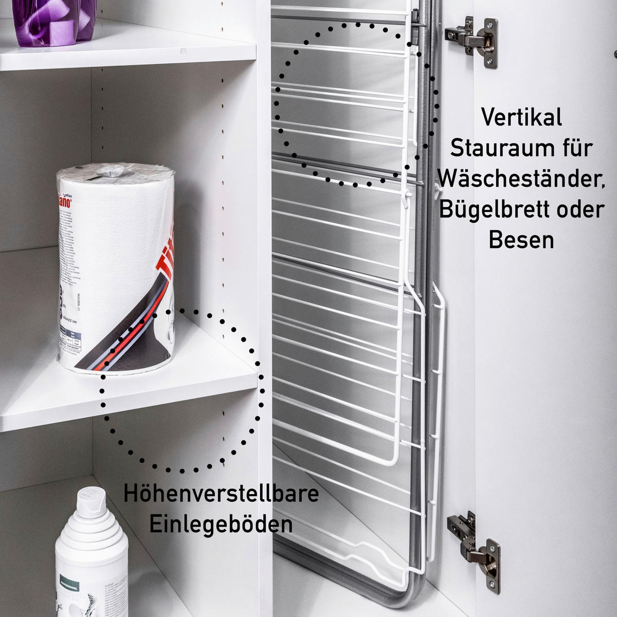 HAUSWIRTSCHAFTSRAUM 268/208/68 cm  in Weiß  - Weiß, MODERN, Holzwerkstoff (268/208/68cm) - home24