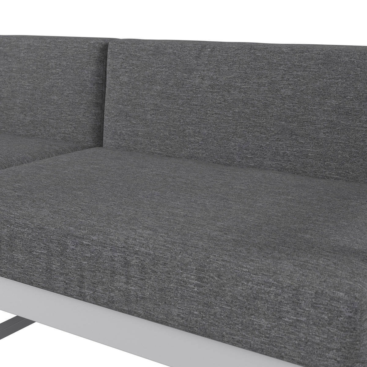LOUNGESOFA  - Weiß/Grau, MODERN, Holz/Textil (192/57/73cm) - Ambia Garden