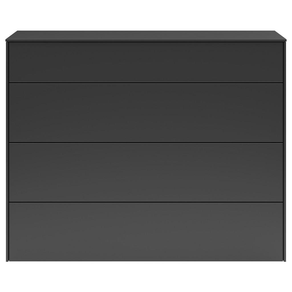 Thumbnail - SetOne by Musterring Sideboard Riverside, Schwarz, Holzwerkstoff, 4 Schubladen, 121x97x42 cm, DIN EN ISO 9001, Typenausw...
