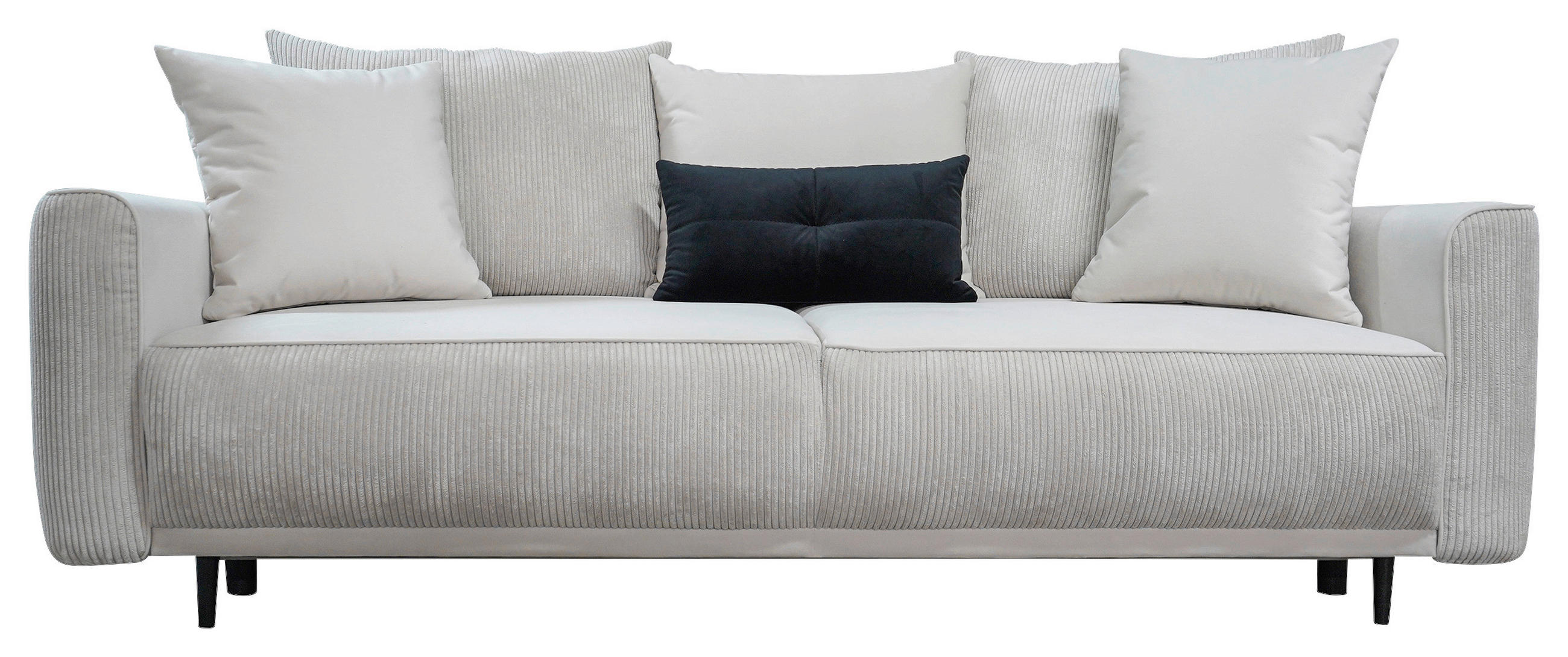 SOFFA i trä grå  - svart/grå, Modern, trä (247/91/106cm) - Carryhome