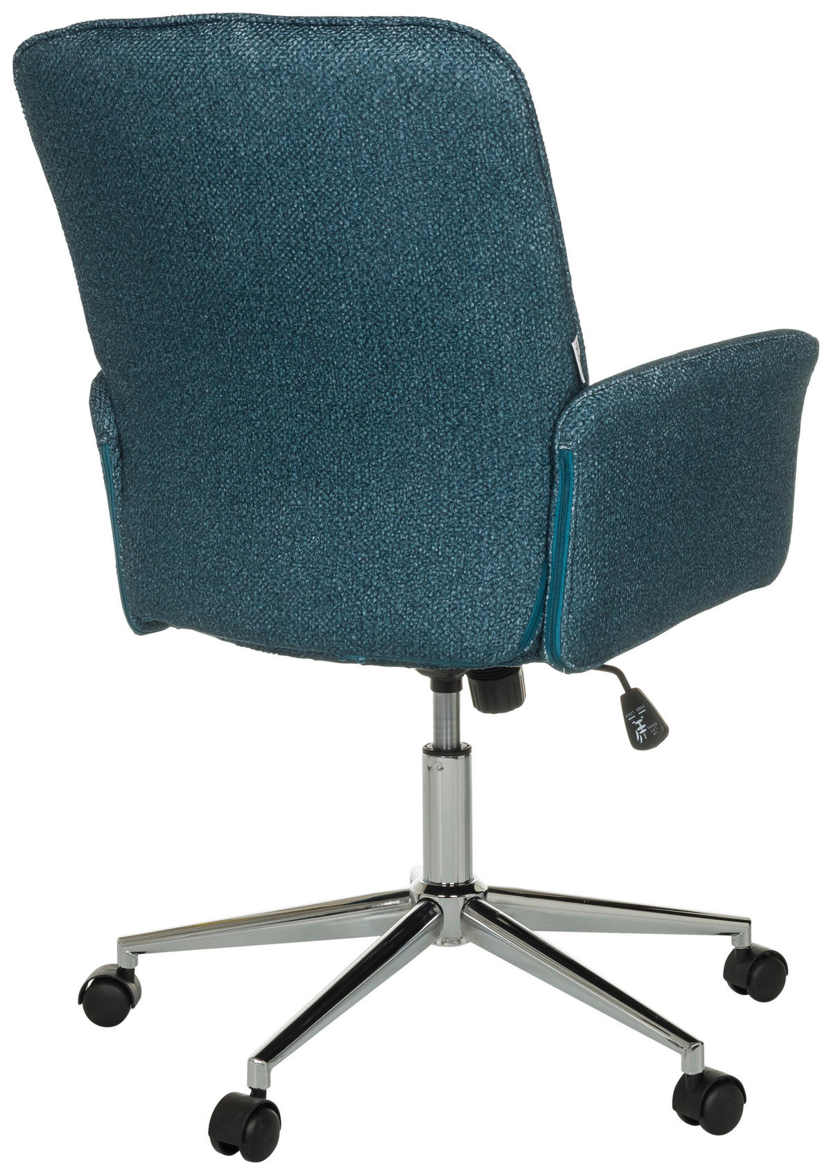 DREHSTUHL  in Flachgewebe Petrol  - Silberfarben/Petrol, MODERN, Kunststoff/Textil (63cm) - MID.YOU