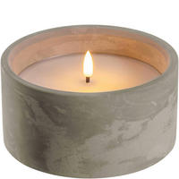 LED-SVEČA - siva/bela, Basics, kamen/umetna masa (15,00/7,50/15,00cm) - Leonardo