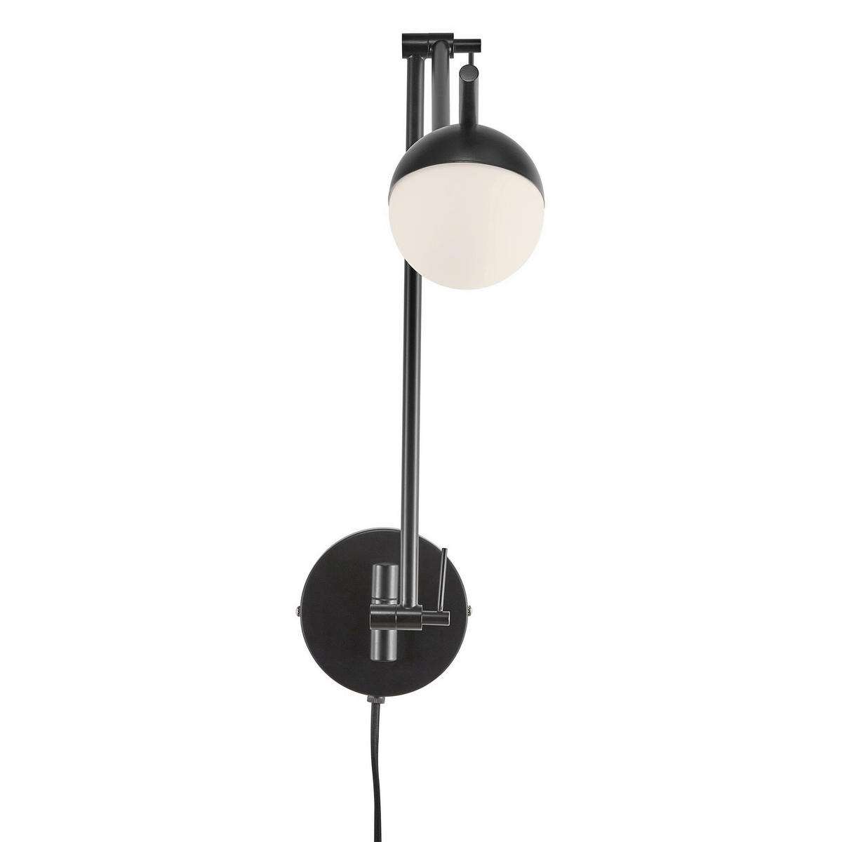 WANDLEUCHTE Contina 37.2/73.6/12.5 cm  - Schwarz, Design, Metall (37.2/73.6/12.5cm) - Nordlux