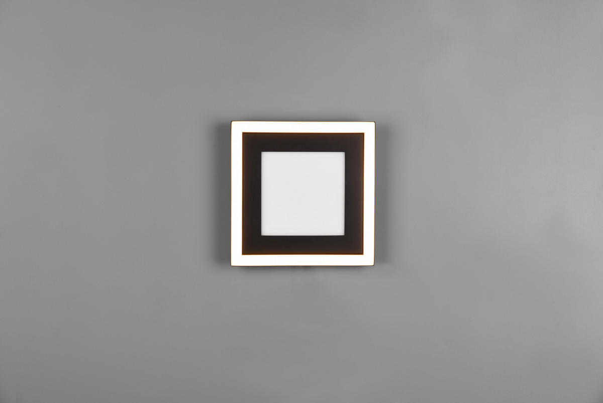 LED-DECKENLEUCHTE    20/20/3,5 cm  - Schwarz, Konventionell, Kunststoff (20/20/3,5cm)