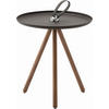 BEISTELLTISCH 40/40/45 cm Nussbaum massiv Braun, Nussbaumfarben rund  - Nussbaumfarben/Braun, Design, Holz/Metall (40/40/45cm) - Rolf Benz