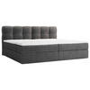 BOXBETT 240/200 cm,  in Anthrazit, Matratze, Bettkasten, Topper, H3 = fest  - Anthrazit/Schwarz, KONVENTIONELL, Kunststoff/Textil (240/200cm) - Chameo