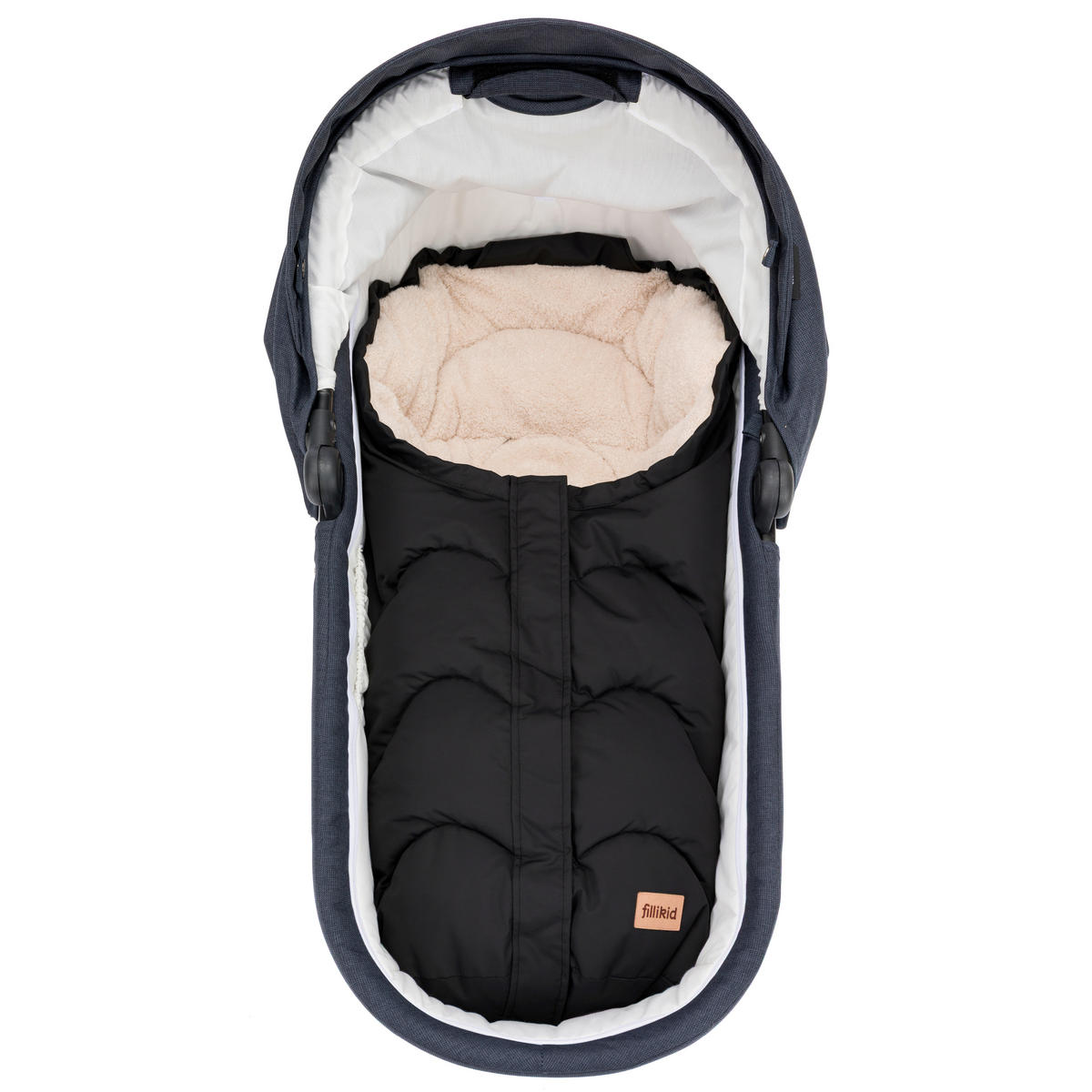 BABYSCHALEN-FUßSACK Trendy S  - Schwarz, Basics, Textil (35/80cm) - Jimmylee