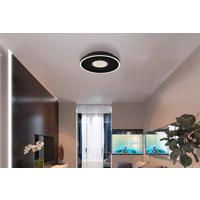 LED SVJETILJKA STROPNA EMORY  - bijela/prozirno, Design, metal/tekstil (39,7/6,3cm) - Globo