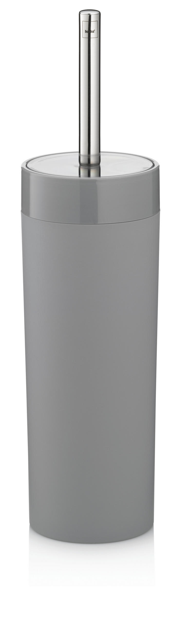 WC-BÜRSTENGARNITUR in Metall    - Hellgrau, Basics, Kunststoff/Metall (9/37,5cm) - Kela