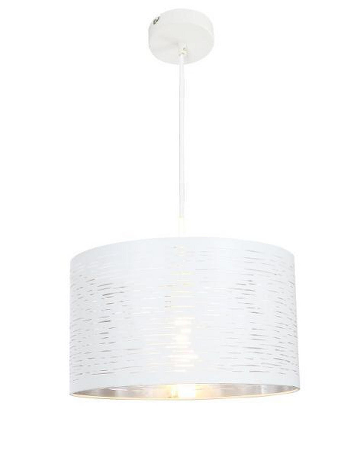 HÄNGLAMPA 38/120 cm  - vit/kromfärg, Design, metall/plast (38/120cm) - Globo