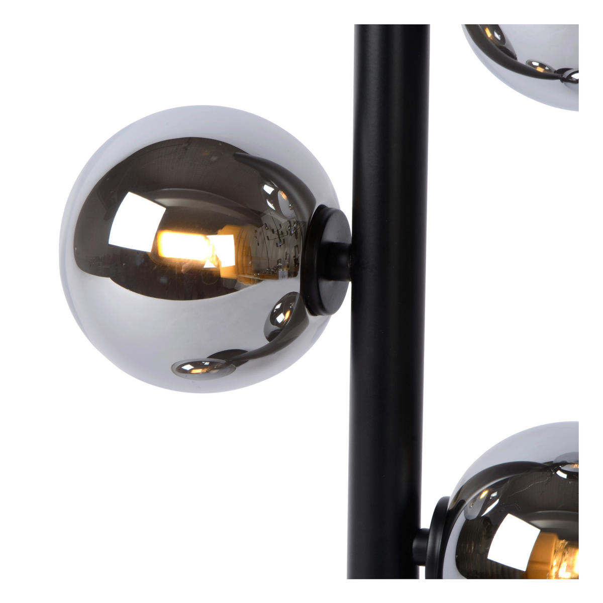 TISCHLEUCHTE Tycho 15/23.5/43 cm   - Hellgrau/Schwarz, Design, Glas/Metall (15/23.5/43cm) - Lucide