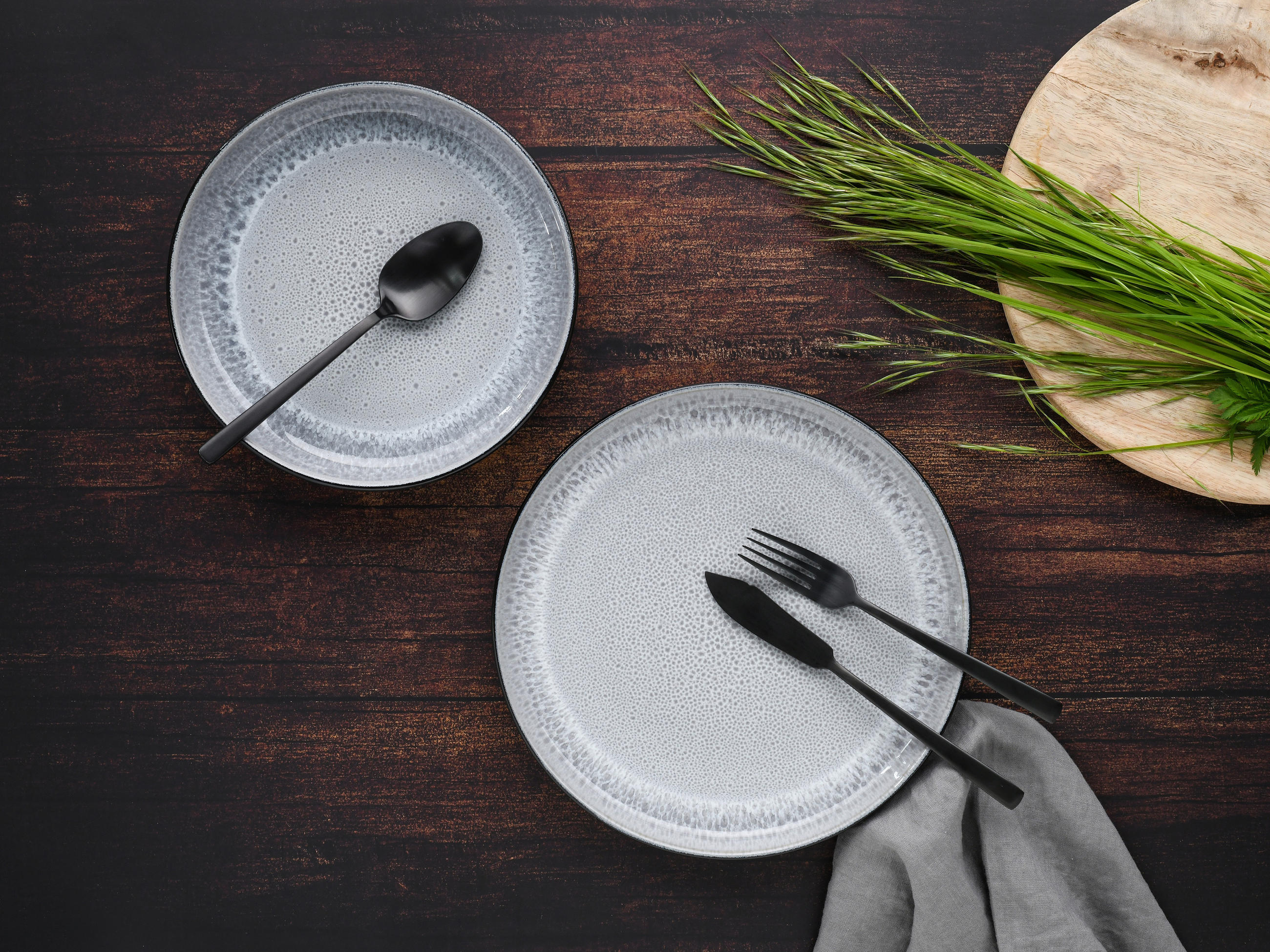 TAFELSERVICE Hellgrau 12-teilig  - Hellgrau, Trend, Keramik - Creatable
