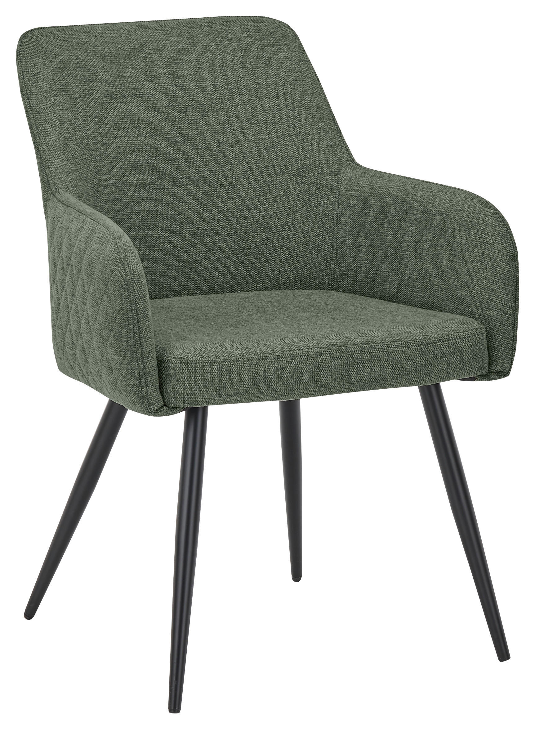 ARMLEHNSTUHL  in Eisen  - Schwarz/Grün, Design, Kunststoff/Metall (61/85/64cm) - SetOne by Musterring