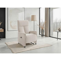 RELAXAČNÍ KŘESLO, textil, krémová - černá/krémová, Basics, textil/plast (76/114/84cm) - Sit & More